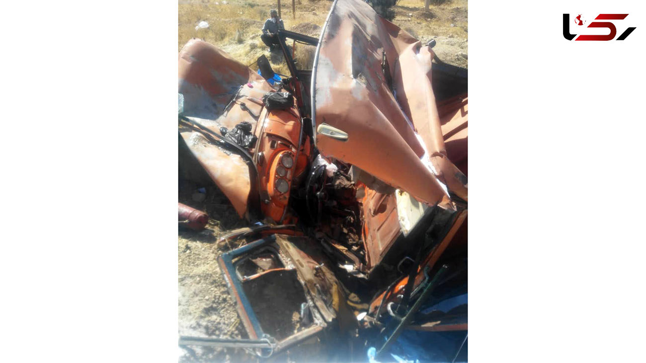 مرگ راننده کامیون در سقوط مرگبار از پلی در فسا +عکس