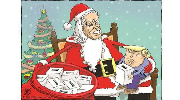  هدیه کریسمس بایدن برای ترامپ ! + عکس 