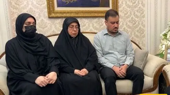 تصاویر غمناک همسر و پسر شهید امیرعبداللهیان / قصه‌ای از غم و فراغ