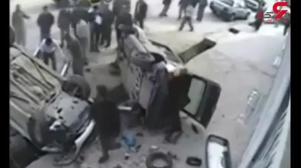 سرعت زیاد راننده پژو 3 خودرو را نابود کرد +فیلم