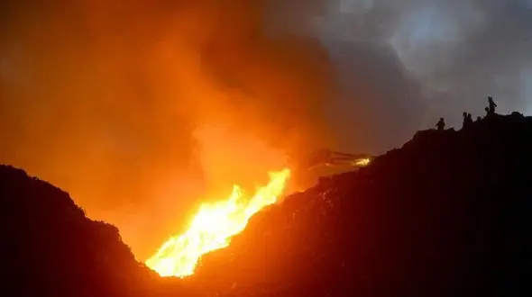 آتش‌سوزی شدید در پایتخت هند + فیلم 