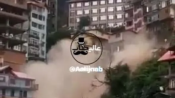 ببینید / فرو ریختن وحشتناک یک ساختمان در چین! + فیلم نفسگیر