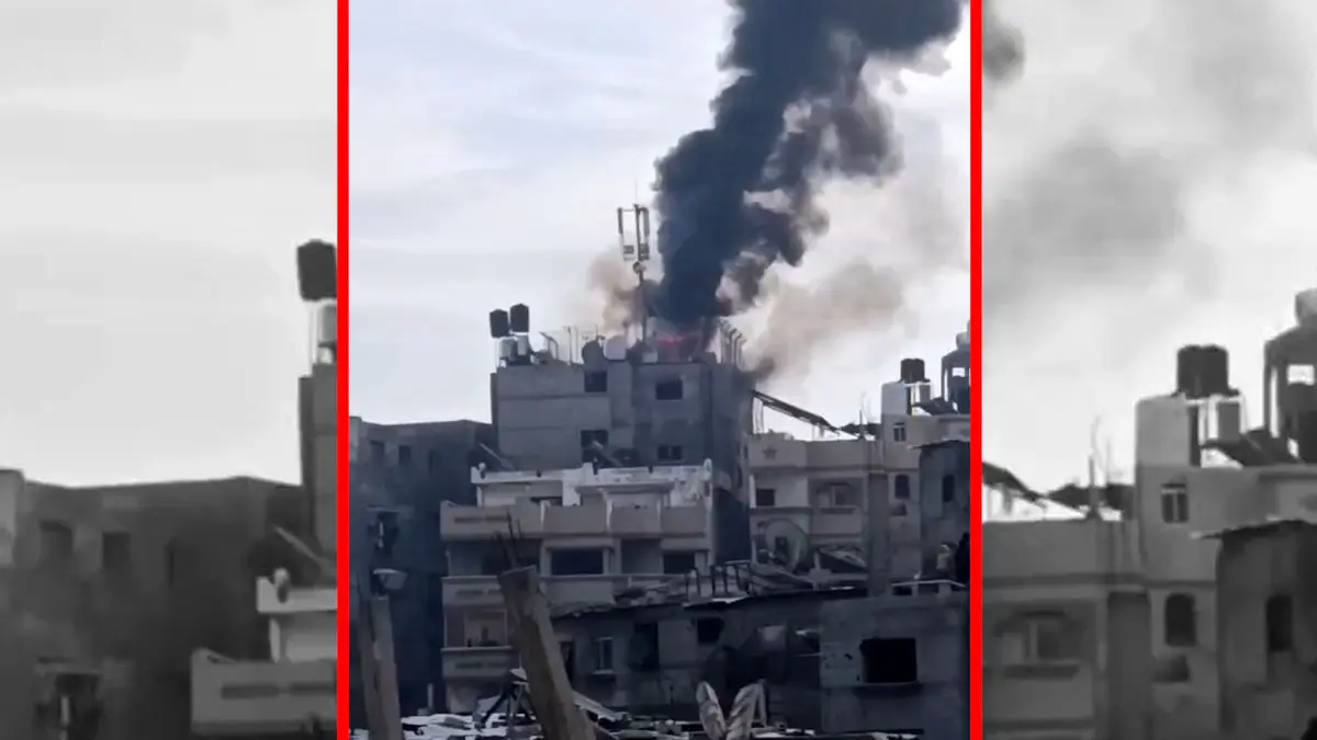 فیلم حمله پهپاد اسرائیلی به ژنراتور برق در غزه