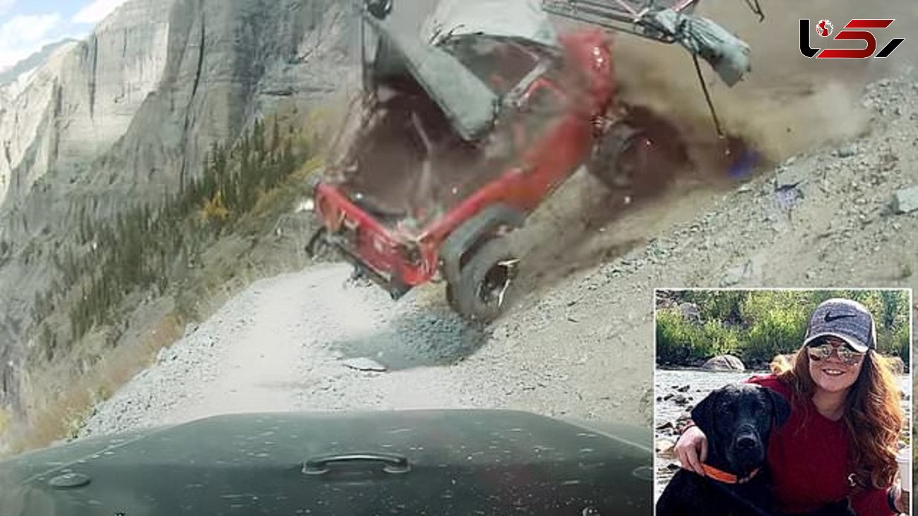 نجات معجزه آسای دختر 22 ساله از صحنه وحشتناک سقوط خودرویش از ارتفاع ۳۹۱۳ متری + فیلم و عکس