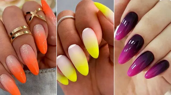 شیک ترین مدل های ناخن طرح آمبره / عکس