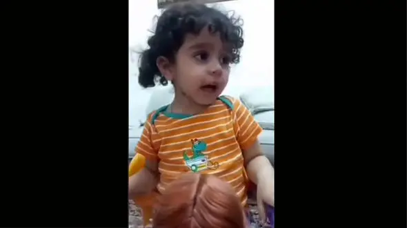 نوحه‌ خوانی زهرا برزگر 3 ساله که در حمله اسرائیل به ایران شهید شد