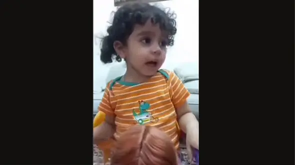 نوحه‌ خوانی زهرا برزگر 3 ساله که در حمله اسرائیل به ایران شهید شد