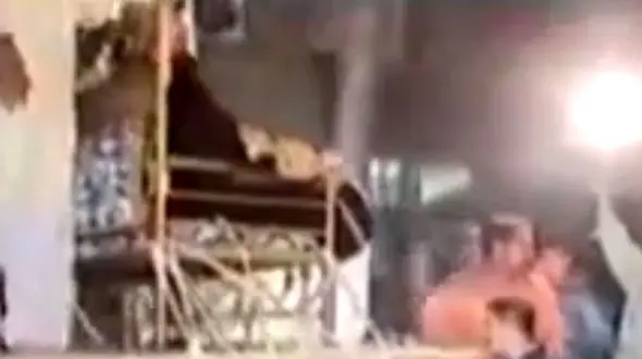 داماد با شیر وحشی وارد مراسم عروسی اش شد+فیلم