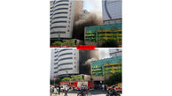 آتش سوزی ساختمانی در چهارراه ولیعصر+ فیلم
