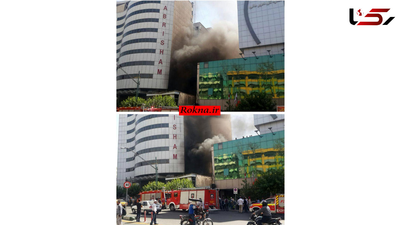آتش سوزی ساختمانی در چهارراه ولیعصر+ فیلم
