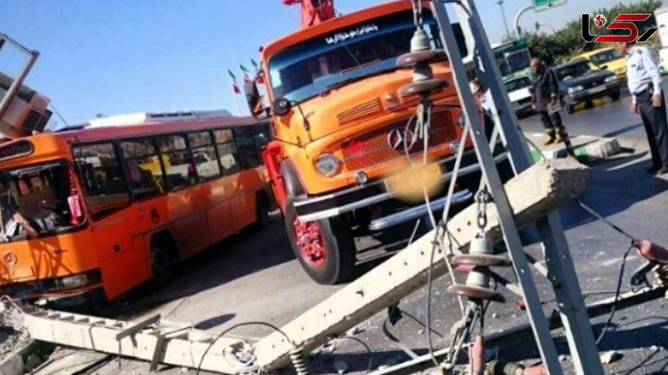 تصادف مرگبار اتوبوس شرکت واحد در مشهد +تصاویر