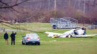  سقوط هواپیمای کوچک در زمین بیس بال