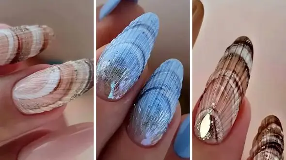 15 طرح خاص دیزاین ناخن صدفی که شما را متمایز می‌ کند