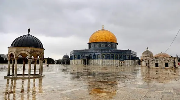 به اهتزاز در آمدن پرچم ایران در مسجدالاقصی + فیلم