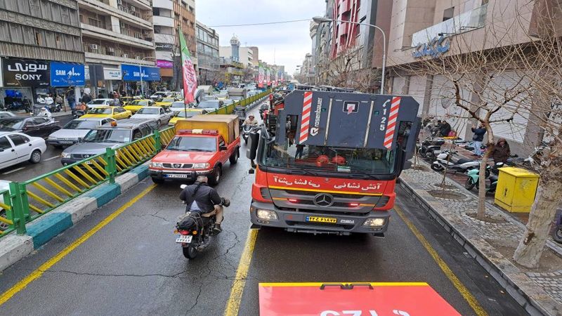 آتش سوزی خیابان جمهوری