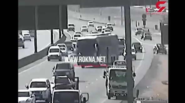 حرکت دنده عقب اتوبوس بدون راننده در اتوبان فاجعه آفرید + فیلم 