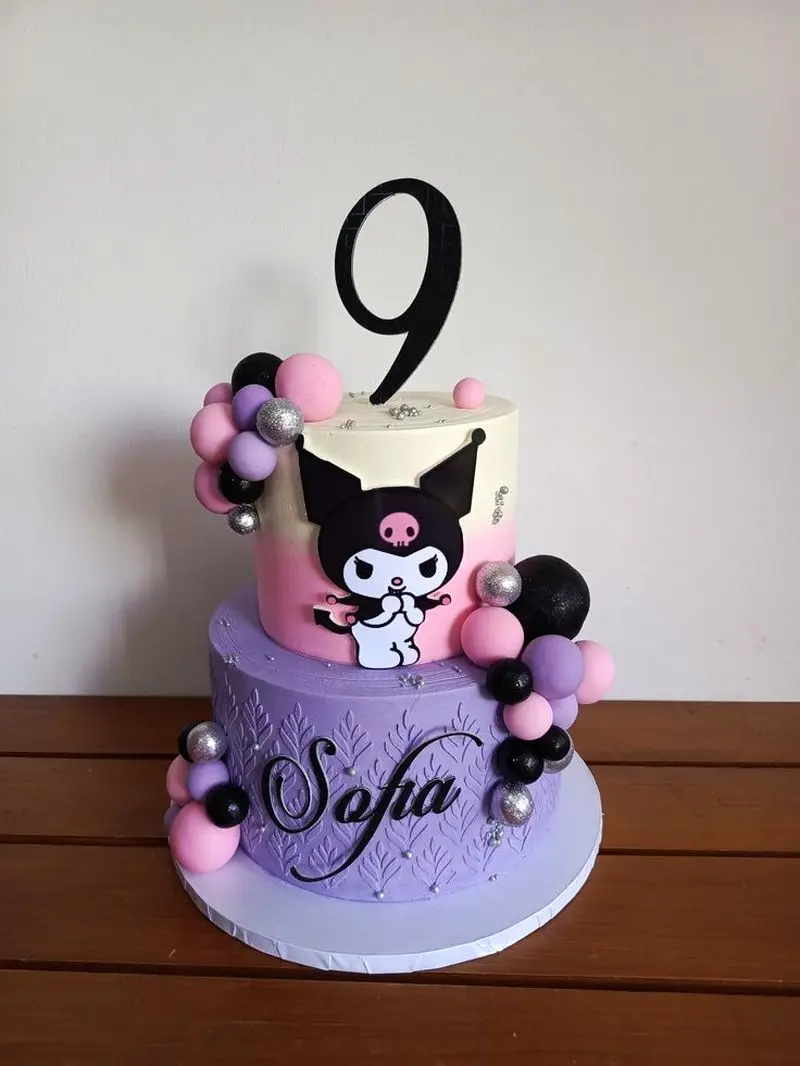 کیک تولد کرومی ساده