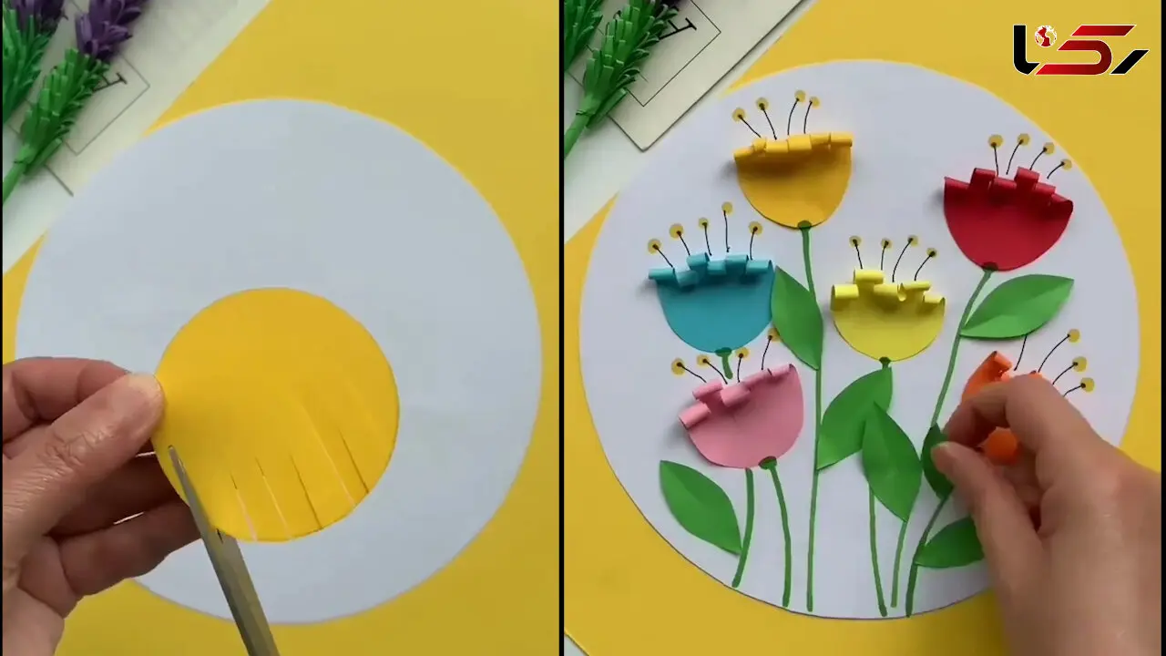 گل کاغذی کاردستی زیبا برای هدیه دادن + فیلم