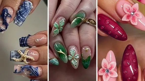 ناخن سه بعدی جذاب و خوشگل | طراحی‌ های خاص و برجسته