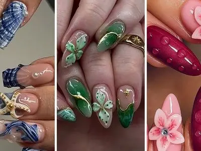 ناخن سه بعدی جذاب و خوشگل | طراحی‌ های خاص و برجسته