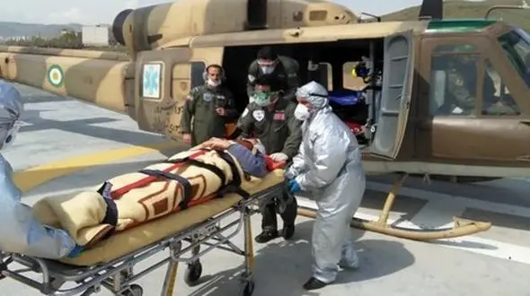 امداد هوایی مرد کمیجانی را از مرگ حتمی نجات داد + عکس ها