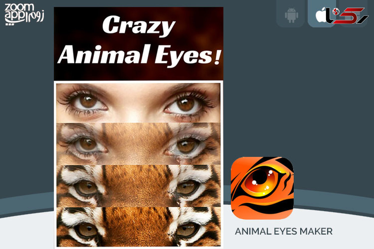 ساخت تصویر کلاژ از چشم انسان و حیوان 