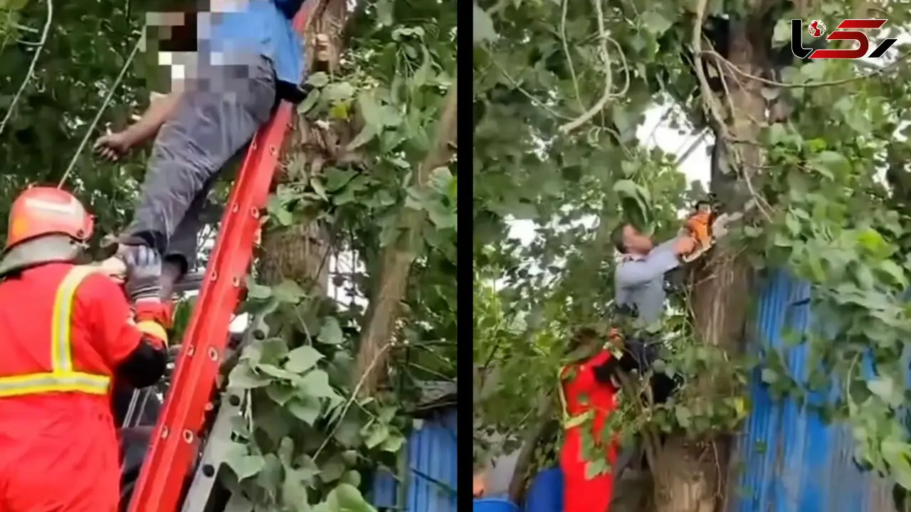 فیلم/ مرگ تلخ مرد شمالی بر اثر برق‌گرفتگی با کابل فشار قوی / در بندرانزلی رخ داد