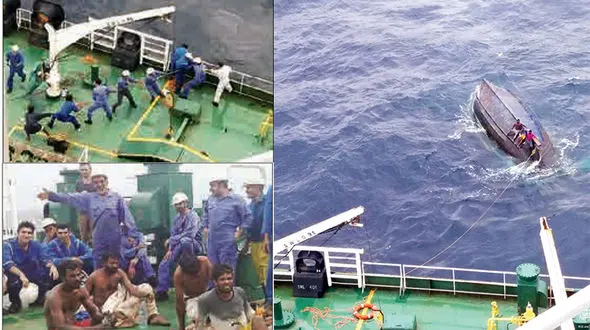 عملیات معجزه آسای کشتی ایرانی در توفان اقیانوس هند /5 نفر در حال مرگ بودند  +عکس های لحظه حادثه
