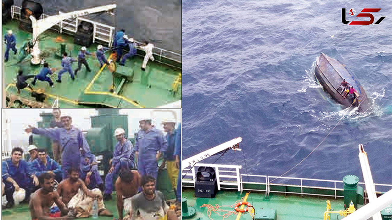 عملیات معجزه آسای کشتی ایرانی در توفان اقیانوس هند /5 نفر در حال مرگ بودند  +عکس های لحظه حادثه