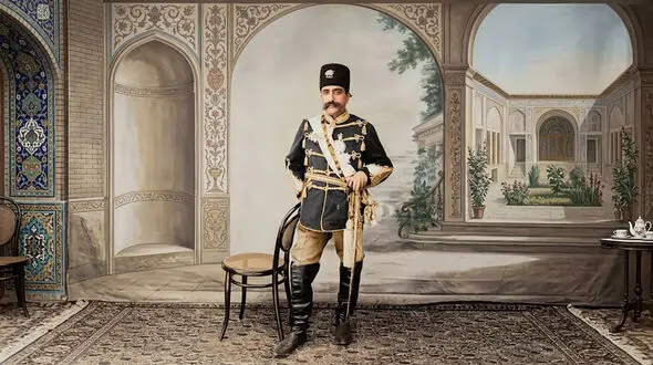 عکس کمتر دیده‌ شده از گروه موسیقی نظامی در زمان مظفرالدین‌ شاه