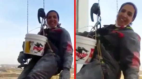 کار پرخطر استاد دانشگاه اخراجی بین زمین و آسمان / نسرین یعقوبی کیست؟ + فیلم  و عکس