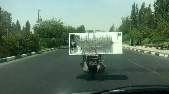 حمل یخچال با موتور +عکس
