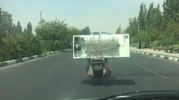 حمل یخچال با موتور +عکس

