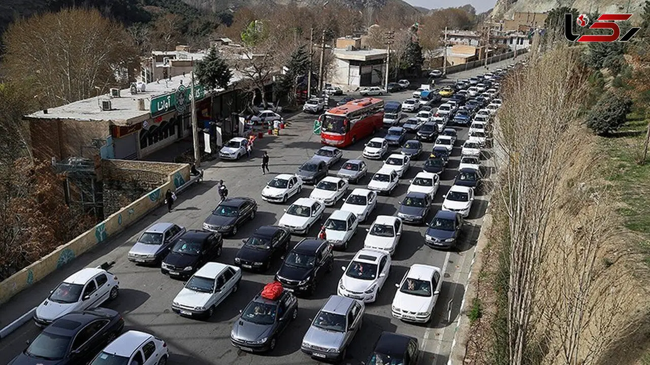 ترافیک در مسیر شمال به جنوب کرج - چالوس