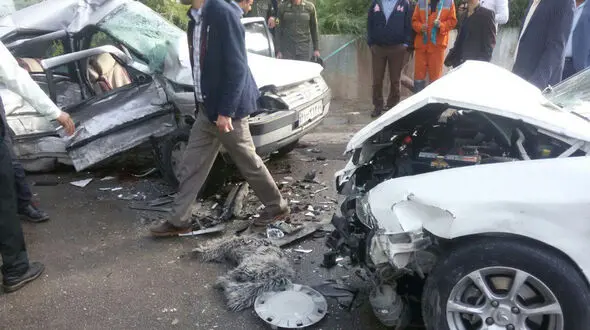 فیلم وحشتناک از تصادف مرگبار سمند با پژو در مرند