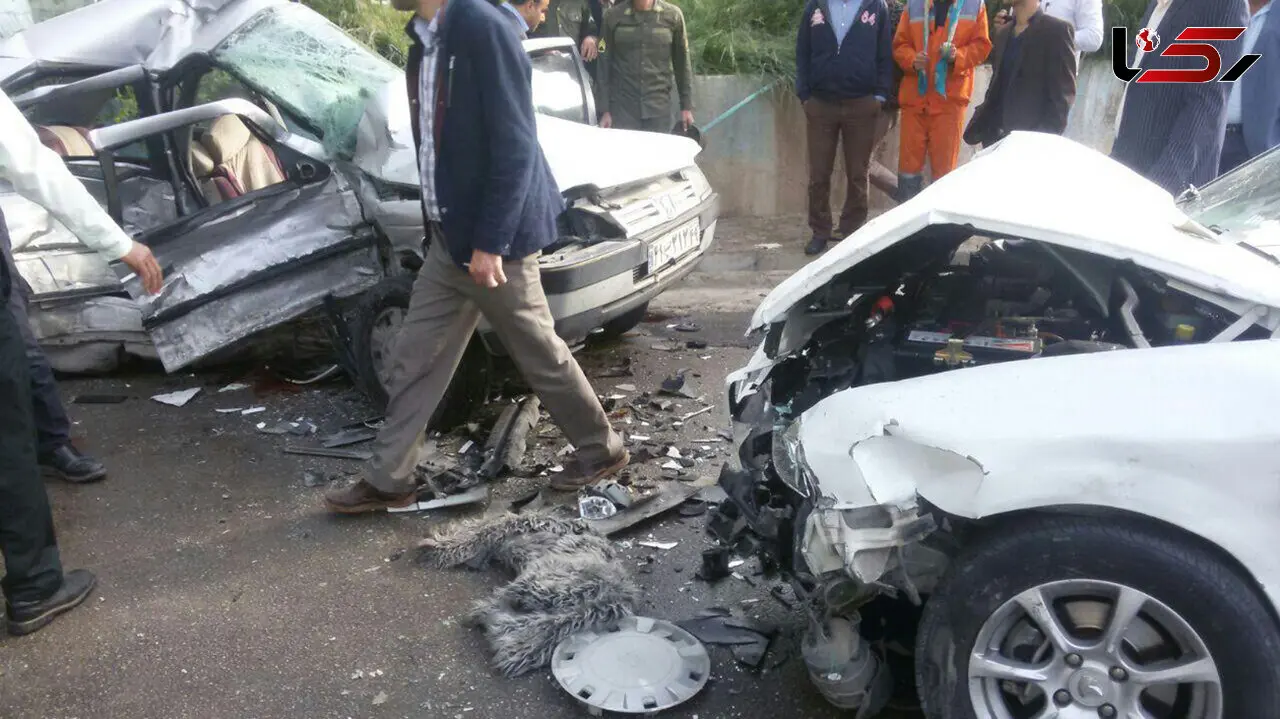 فیلم وحشتناک از تصادف مرگبار سمند با پژو در مرند