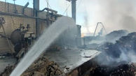آتش‌سوزی در کارخانه بازیافت و مقوای زواره اردستان