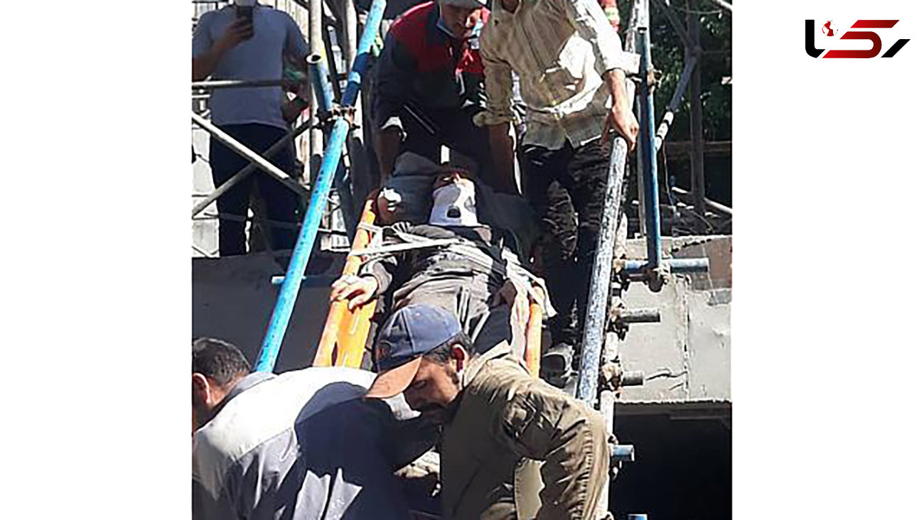 سقوط کارگر ساختمانی از ارتفاع در سعادت آباد + عکس
