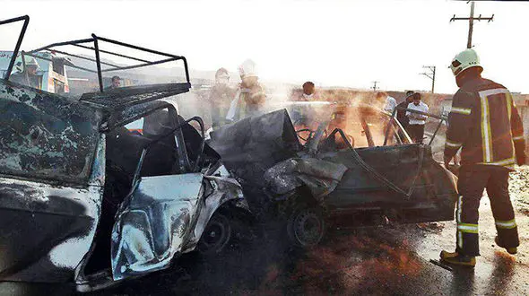 7 کشته در تصادف جاده سبزوار +عکس