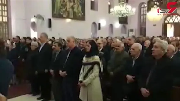 حضور دکتر احمدی نژاد در کلیسای سرکیس مقدس همزمان با آغاز سال نوی میلادی+فیلم
