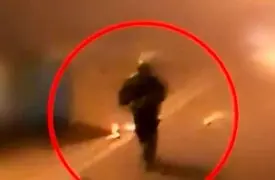 فیلم لحظه رگبار مرگ به کلانتری 126 تهرانپارس و محل اصابت گلوله ها به ماموران در پشت بام 