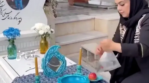 فیلم سفره هفت سین مادری روی سنگ قبر پسر کوچکش ! / عید برای همه شادی نیست !