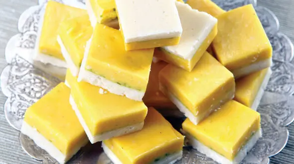 حلوای دورنگ و طرز تهیه 