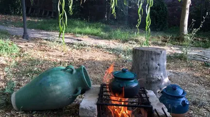 آبگوشت روی آتیش، اونم توی دیزی سفالی و وسط باغ / فیلم