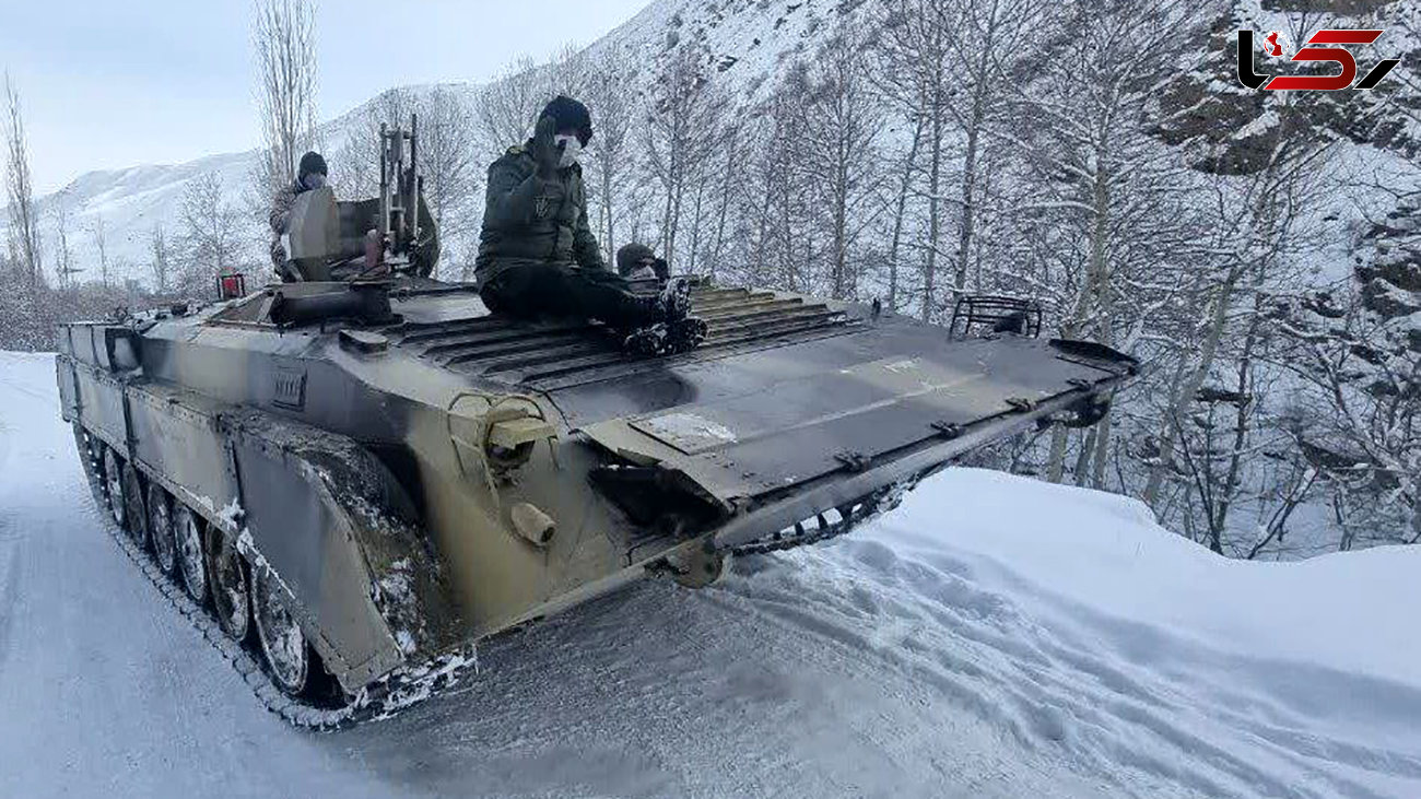 فیلم امدادرسانی به مردم گرفتار در پیست اسکی شیرباد با تانک ارتش 