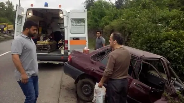 جاده امامزاده هاشم بازهم حادثه آفرید