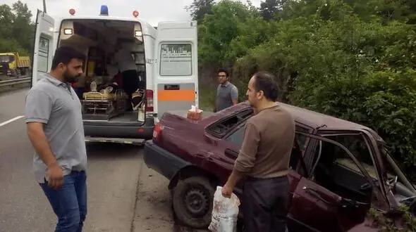 جاده امامزاده هاشم بازهم حادثه آفرید
