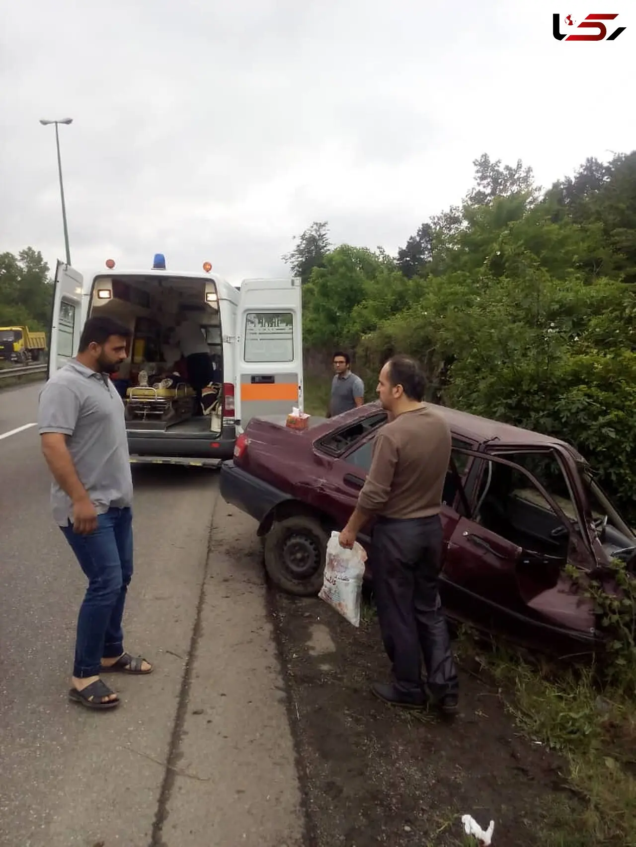 جاده امامزاده هاشم بازهم حادثه آفرید