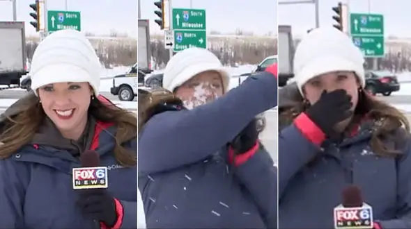 شوخی عجیب با خانم خبرنگار   پیش از پخش زنده + فیلم