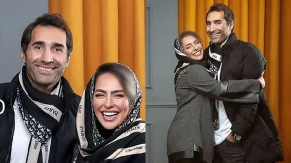 قاب دوست‌داشتنی هادی و سمانه در جشن حافظ 